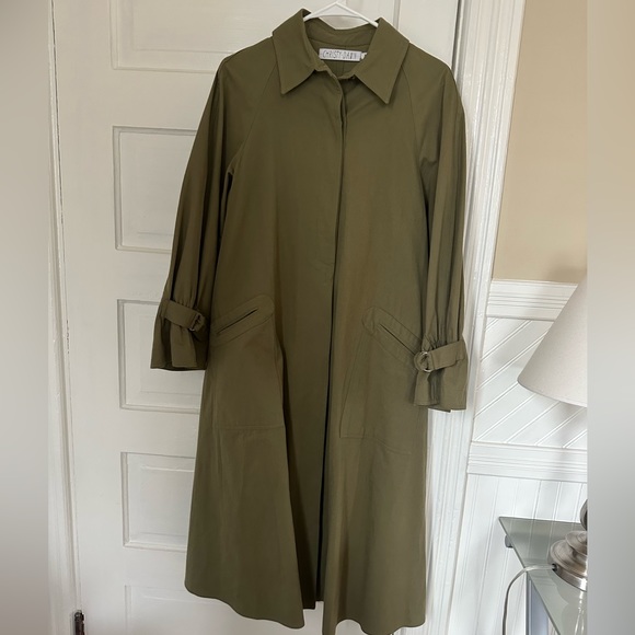 Christy Dawn Leona Trench in Olive Green - Picture 2 of 8